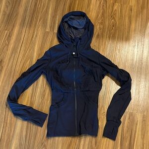 Lululemon Navy Blue Hooded Jacket (BBL jacket)